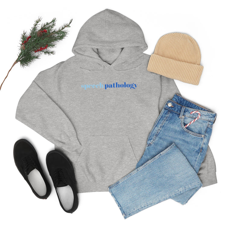 simple speech pathology blue hoodie