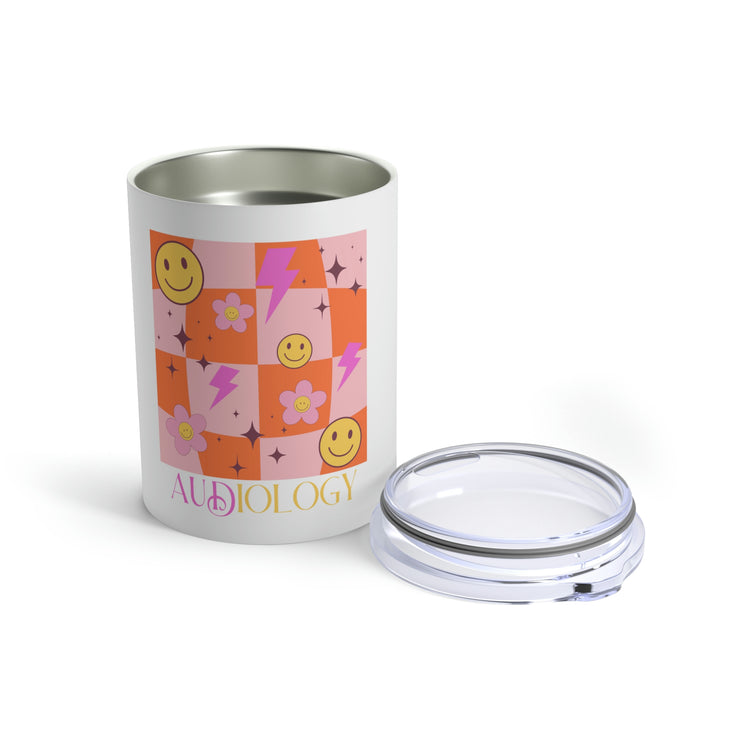 smiley disco audiology 10oz tumbler