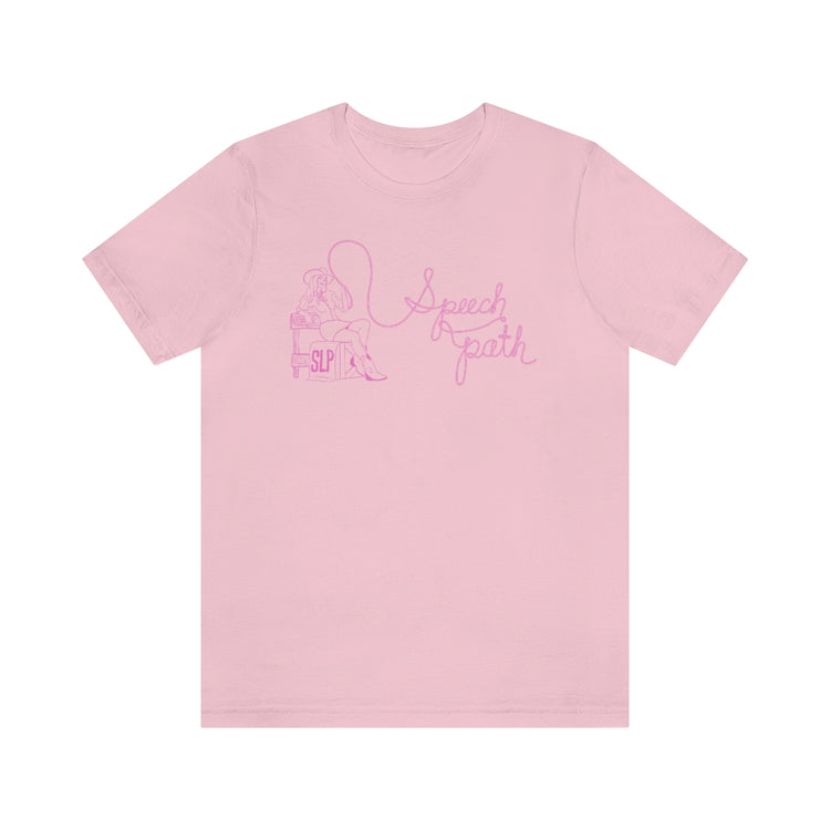 cowgirl rope speech path short sleeve tee