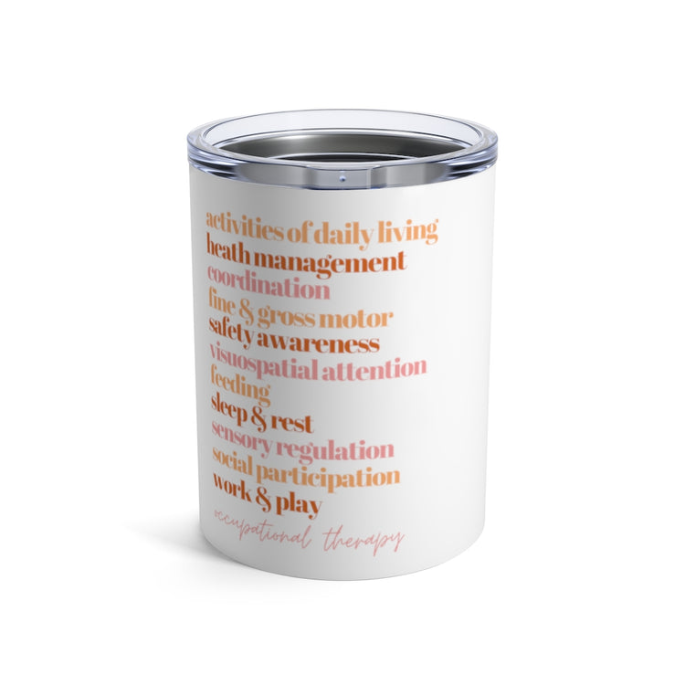 OT scope of practice tumbler - orange 10oz