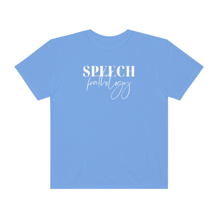 speech pathology cursive comfort colors tee