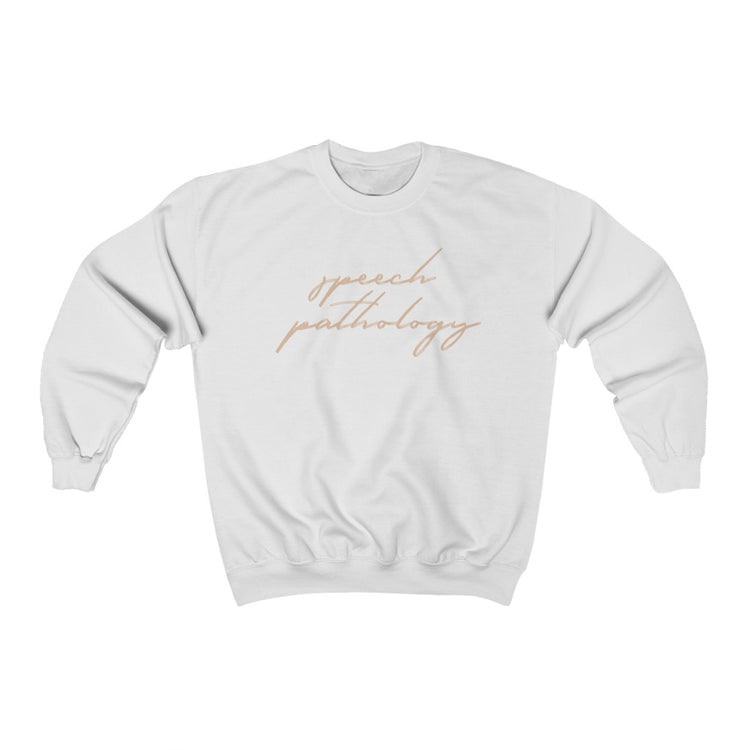 neutral cursive speech pathology crewneck
