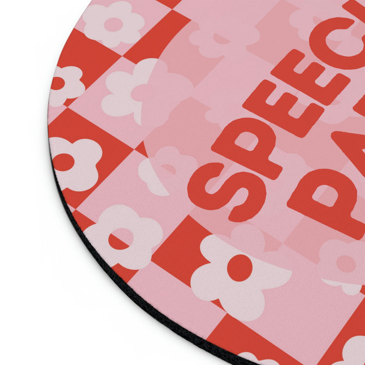 speech path retro flower mousepad