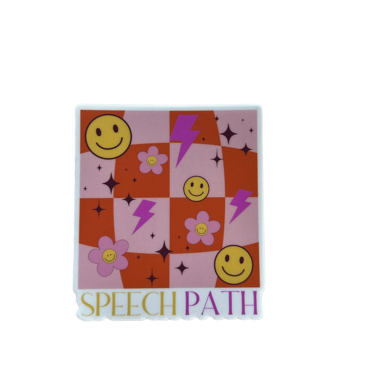 smiley disco speech path sticker