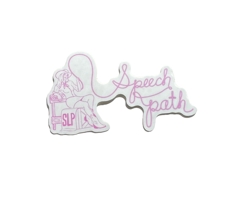 SLP cowgirl rope speech path sticker