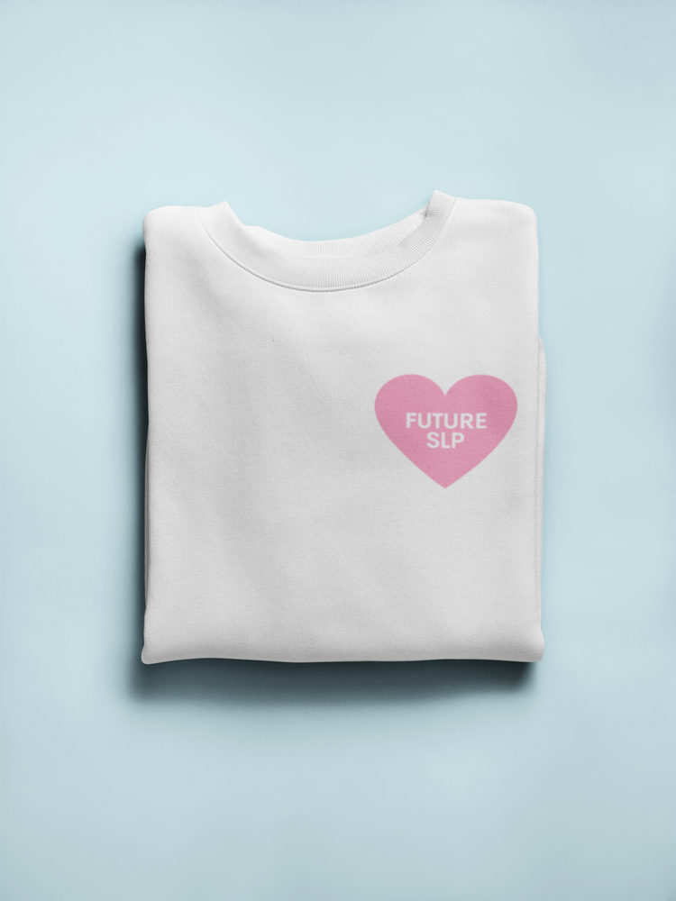 future SLP heart crewneck