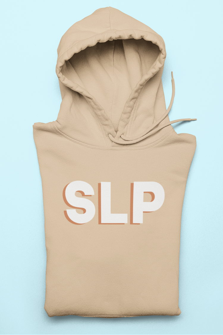 neutral SLP block hoodie