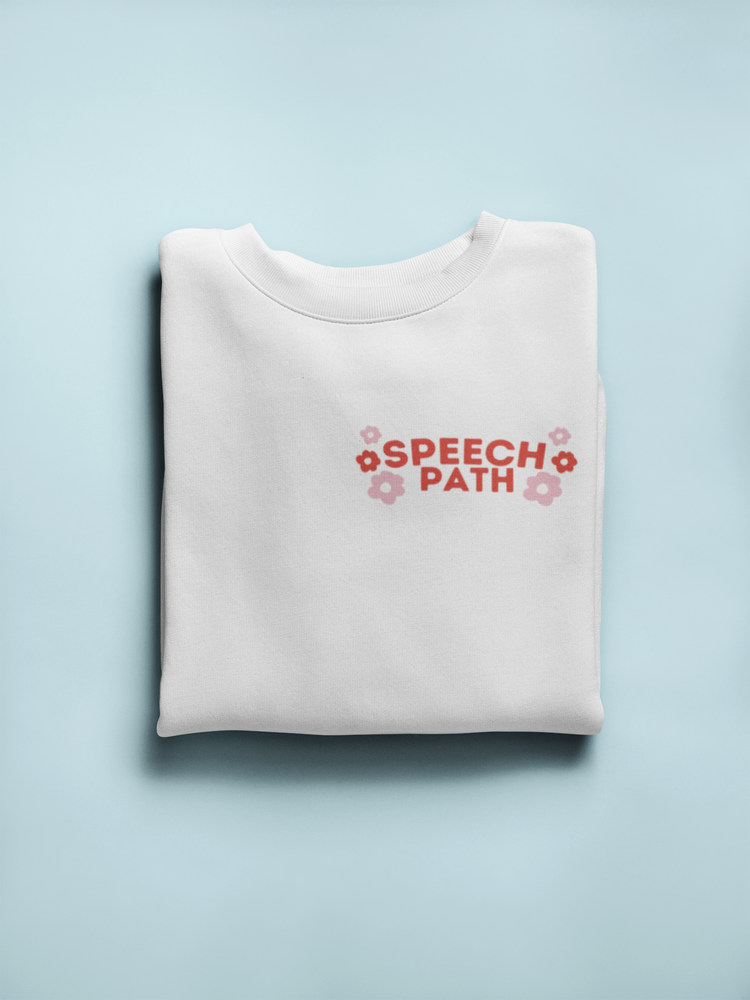 speech path retro flower crewneck