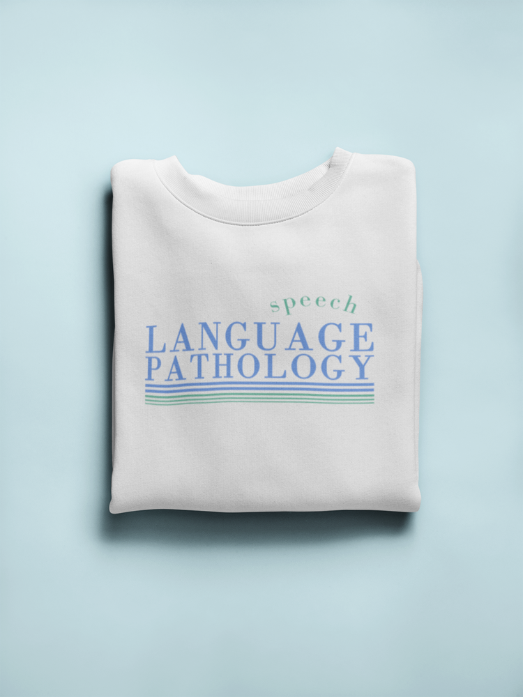 simple speech language pathology lines crewneck