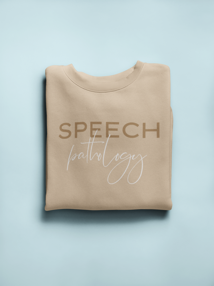 speech pathology sand neutral crewneck
