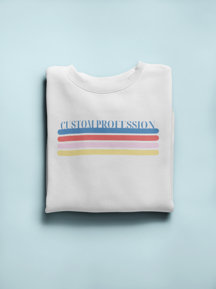 custom profession lines crewneck