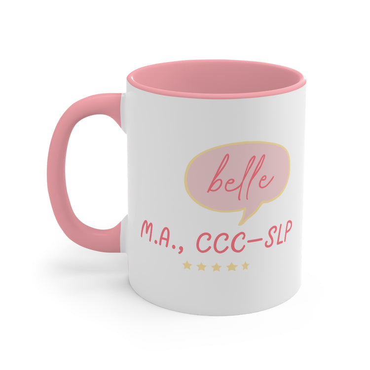 custom SLP credentials + name 11 oz mug