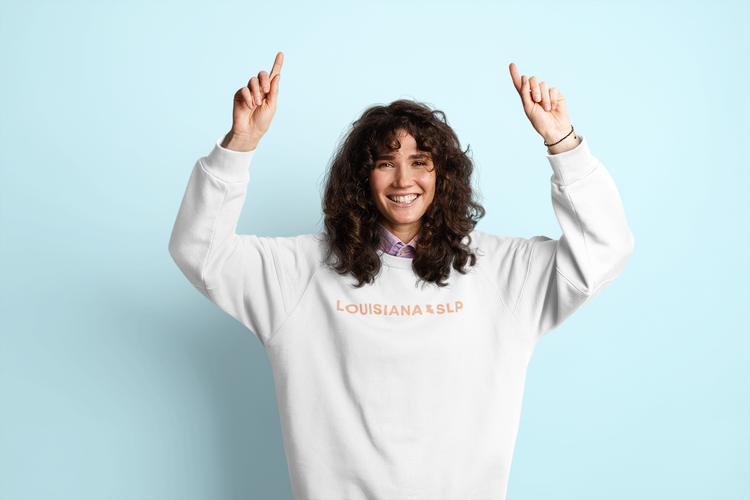 simple custom state SLP crewneck