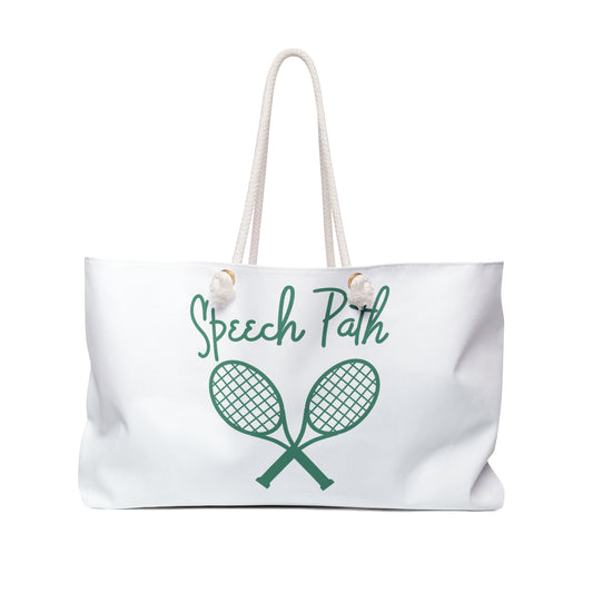 speech path beverly hills oversized tote bag