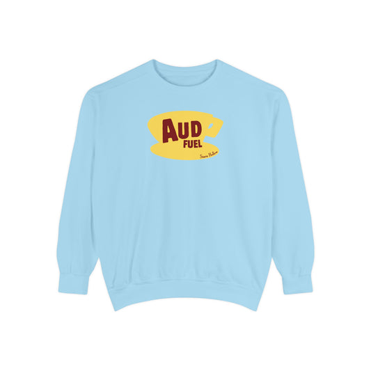aud fuel yellow coffee cup comfort colors crewneck