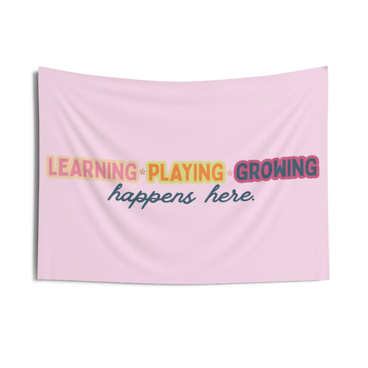 learning playing growing wall tapestry