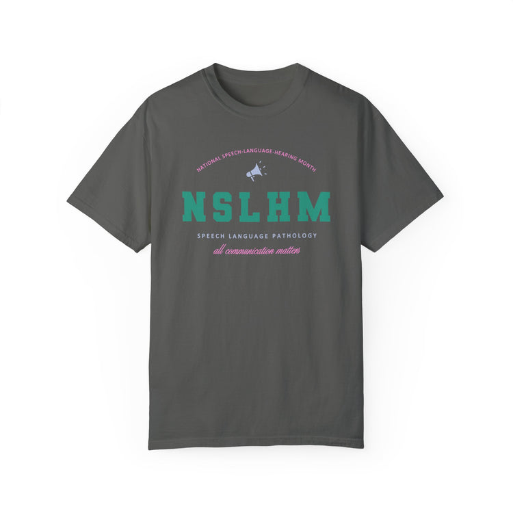 NSLHM varsity colorful comfort colors tee