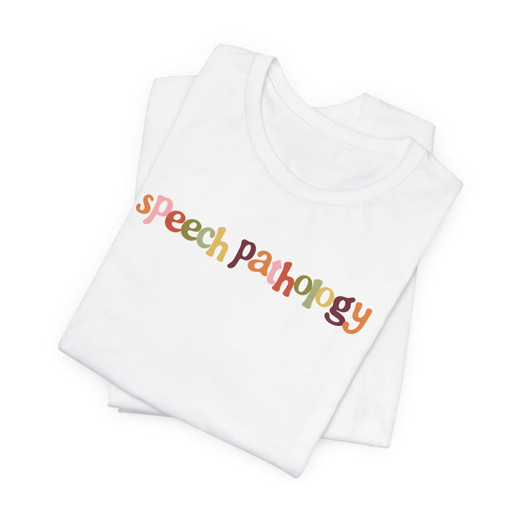 fall speech pathology short sleeve tee