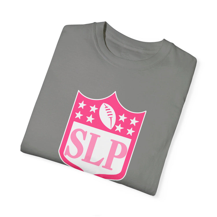 SLP football crest comfort colors tee