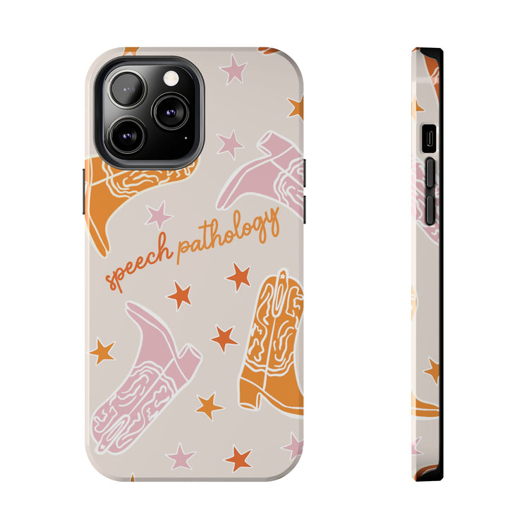 speech pathology boots iPhone case