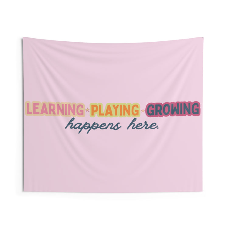 learning playing growing wall tapestry