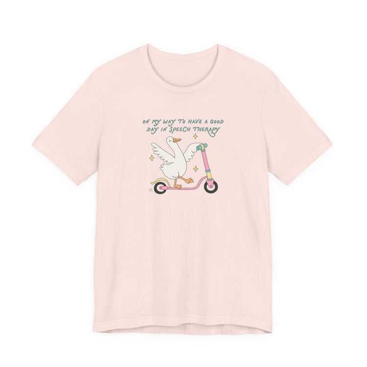 on my way to speech goose short sleeve tee