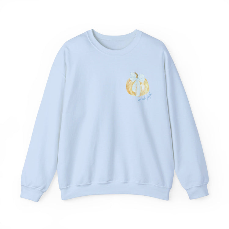 pumpkin bow speech path crewneck