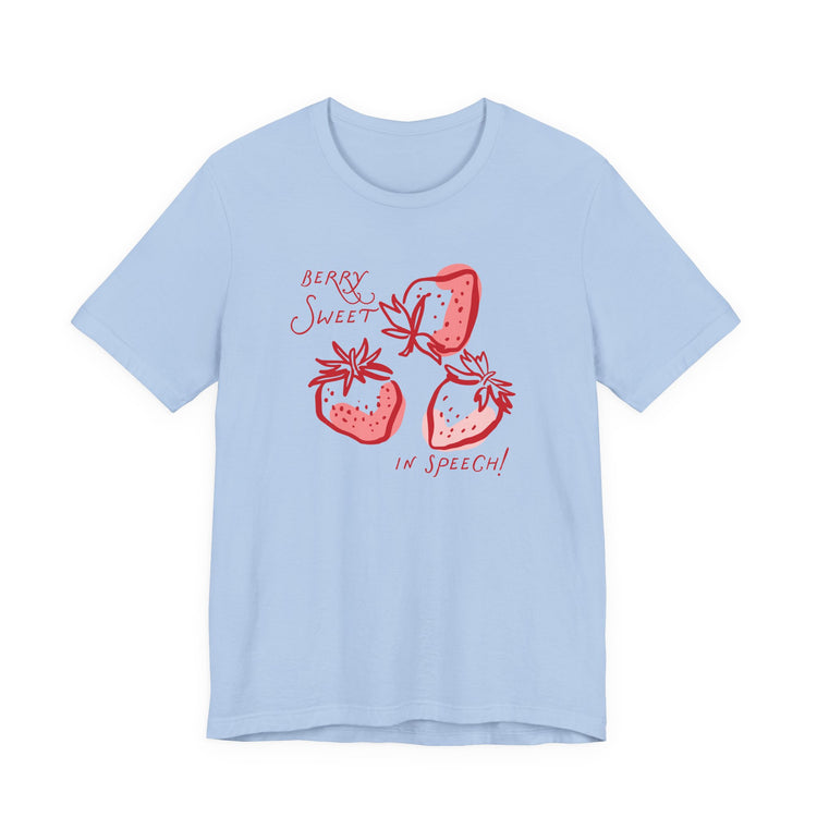 strawberry speech short sleeve tee