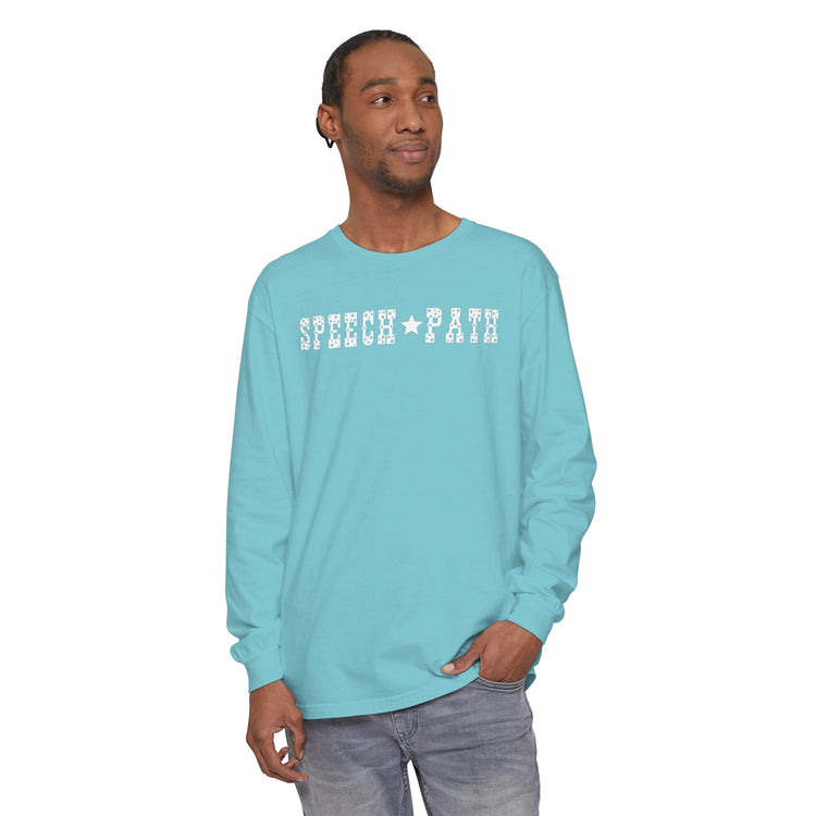 speech path western star comfort colors long sleeve tee