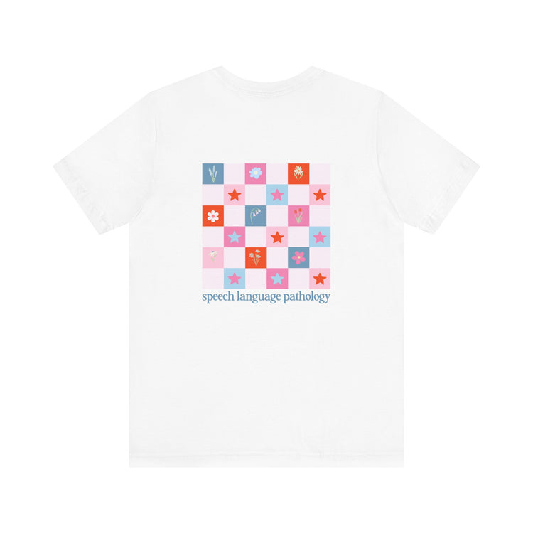 bloom in speech flowers tee