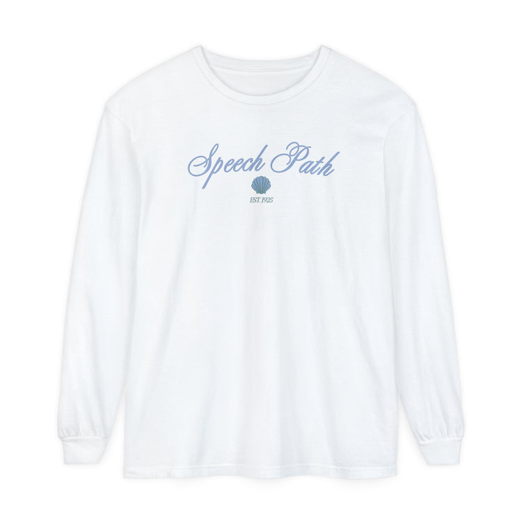 speech path clam comfort colors long sleeve tee