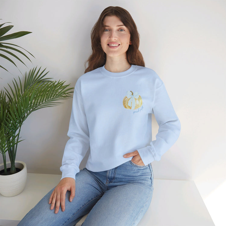 pumpkin bow speech path crewneck