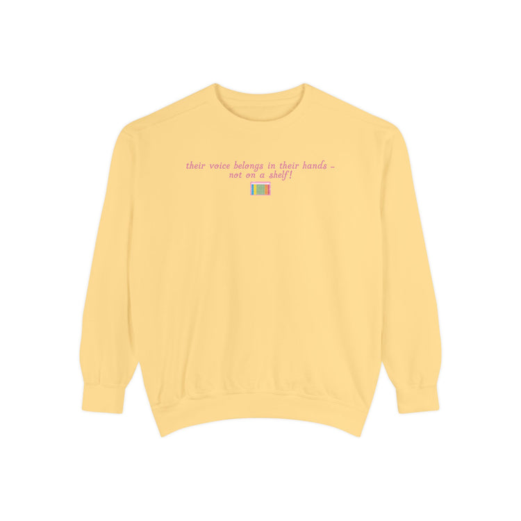 get off the shelf AAC! comfort colors crewneck