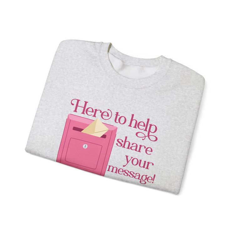 here to help share your message! crewneck