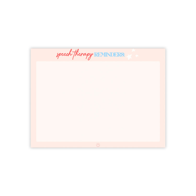 pink speech therapy reminders 8inx6in Post-it® Note Pads
