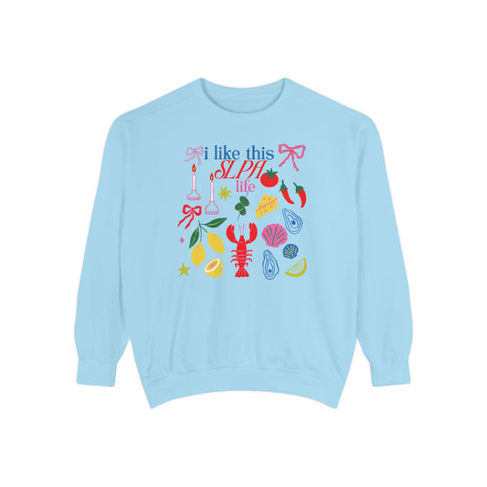 i like this SLPA life comfort colors crewneck