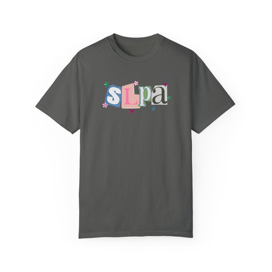 SLPA newspaper gem comfort colors tee