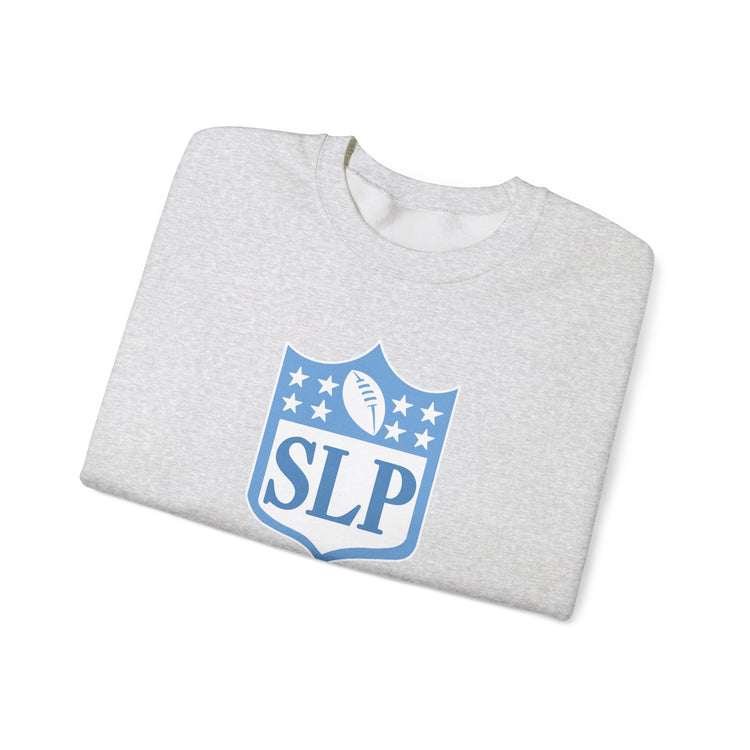 SLP football crest blue crewneck