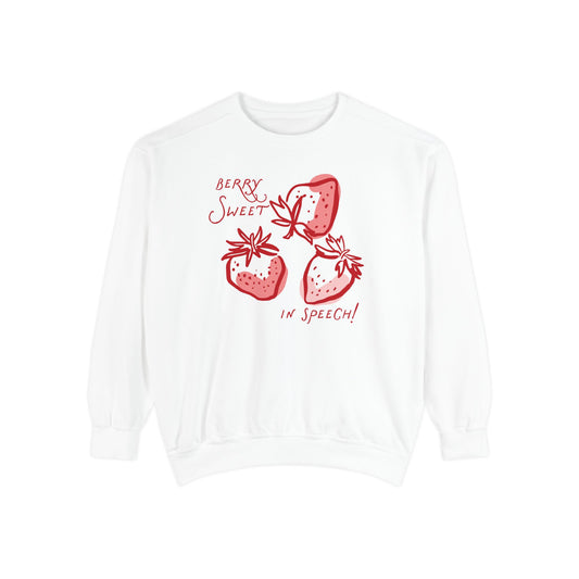 strawberry speech comfort colors crewneck