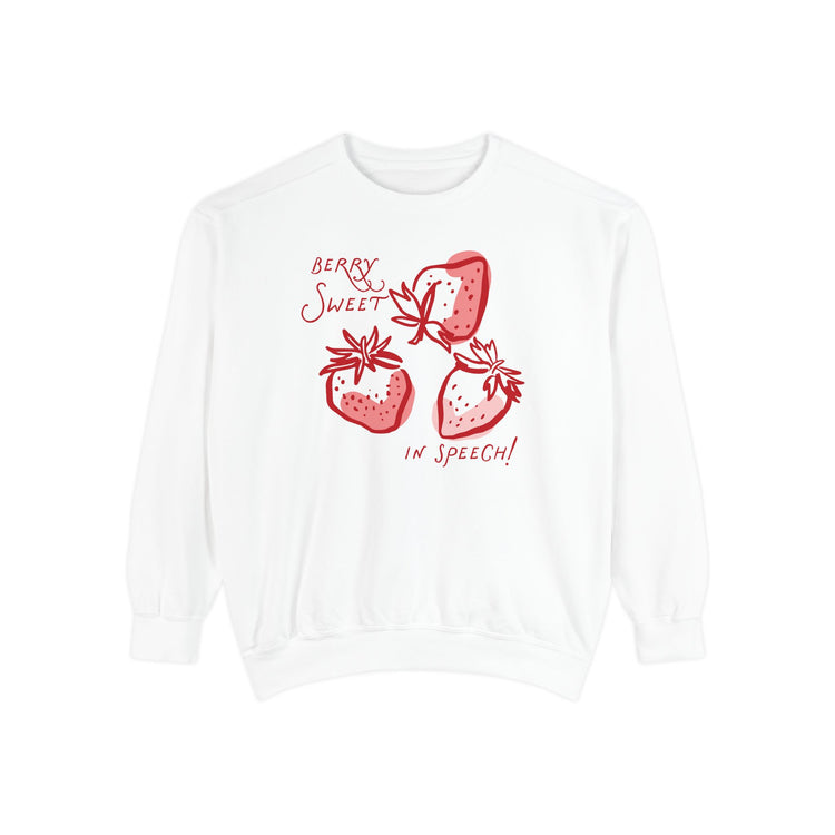 strawberry speech comfort colors crewneck