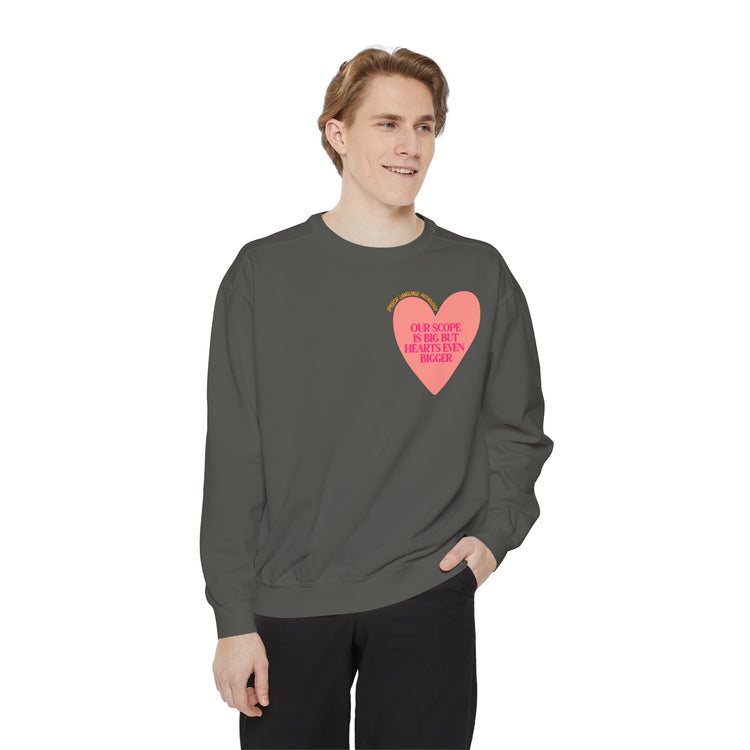 SLP heart scope comfort colors crewneck