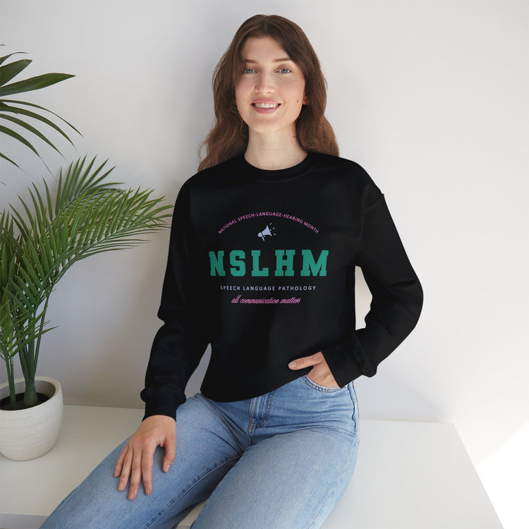 NSLHM varsity colorful crewneck