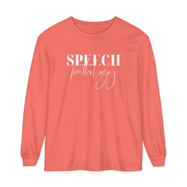 speech pathology comfort colors long sleeve tee