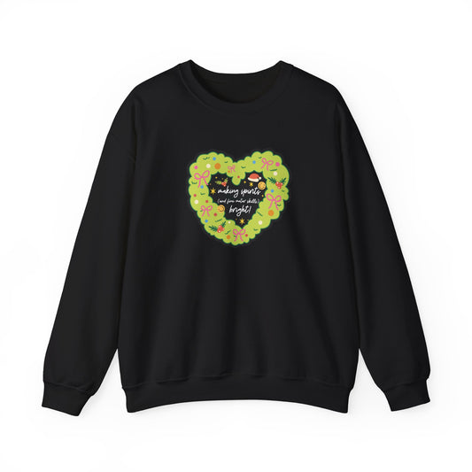 making spirits and fine motor skills bright! crewneck