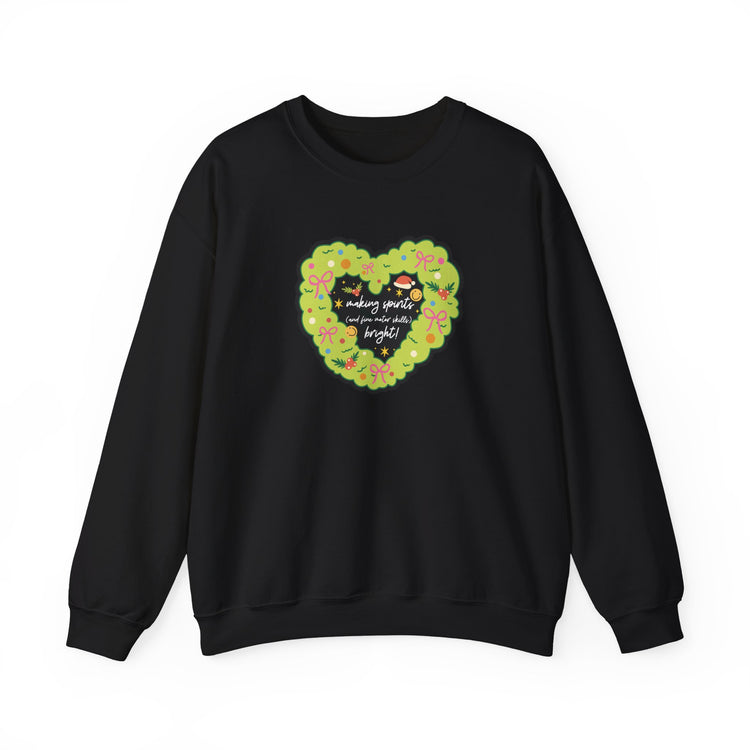 making spirits and fine motor skills bright! crewneck