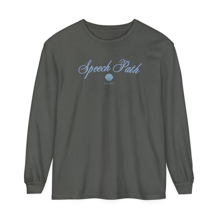 speech path clam comfort colors long sleeve tee