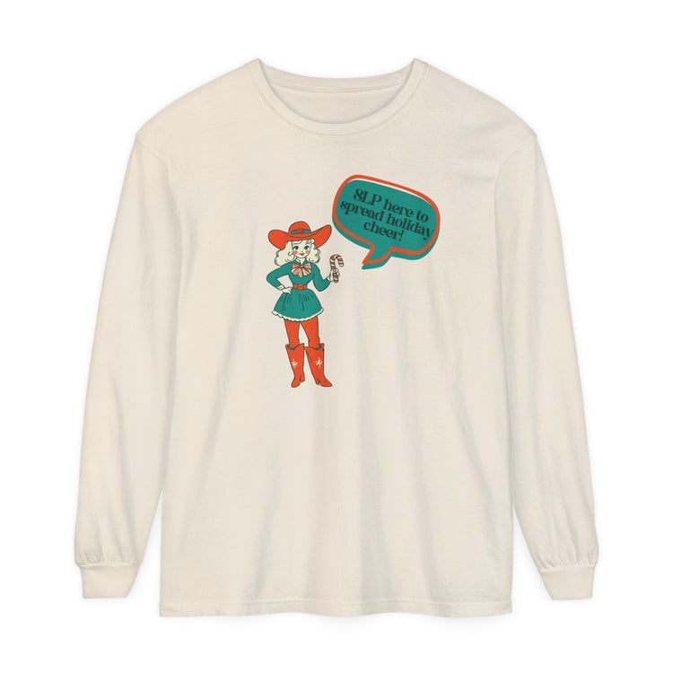 cowgirl elf slp comfort colors long sleeve tee