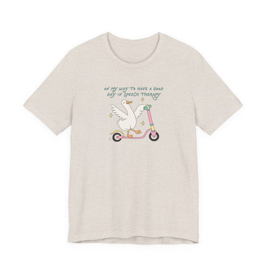 on my way to speech goose short sleeve tee
