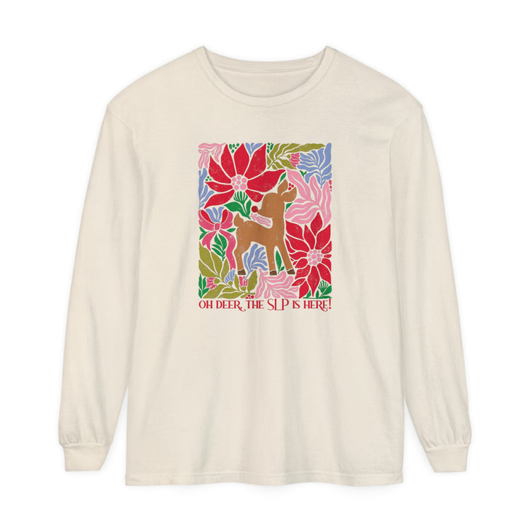 oh deer, the slp is here comfort colors long sleeve tee