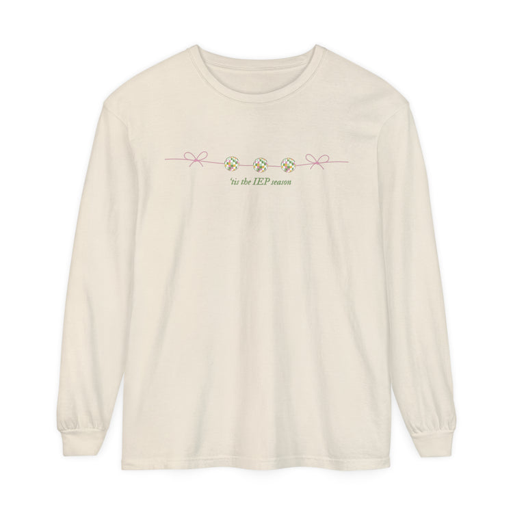 'tis the IEP season comfort colors long sleeve tee